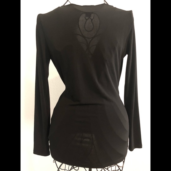 Cache Black wrap tunic top - Picture 2 of 4